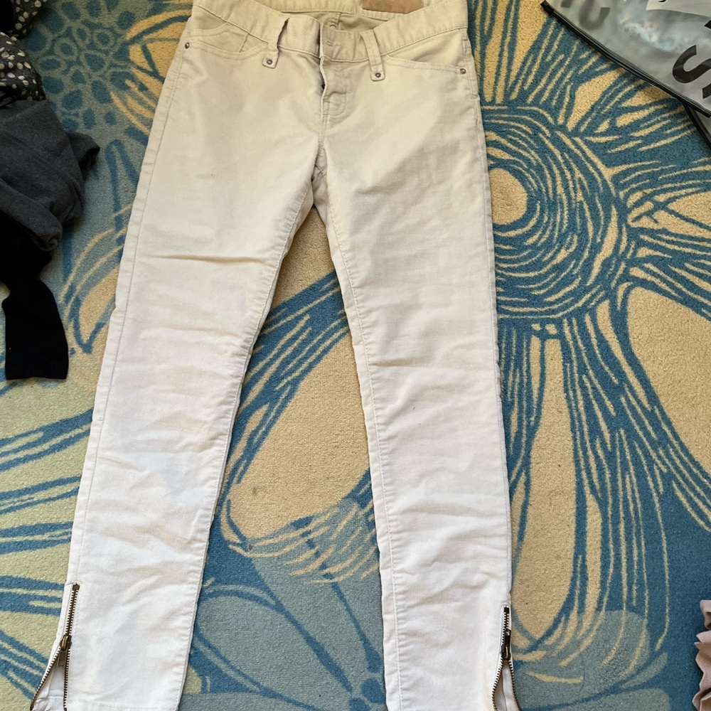 Cream corduroy pants